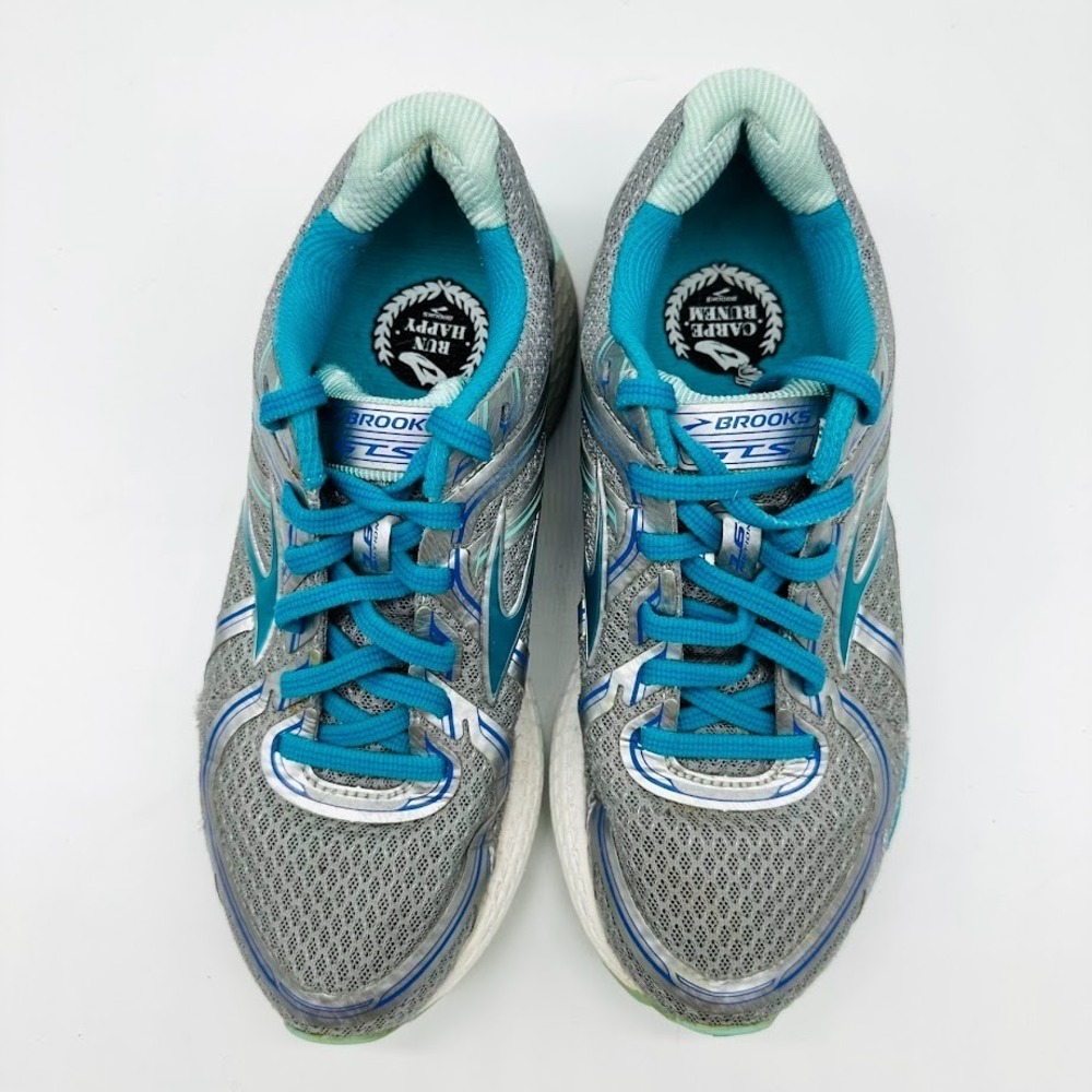 Brooks GTS Running Shoes Women US 6.5 Gray Blue Athletic Sneakers Comfort - Picture 7 of 15